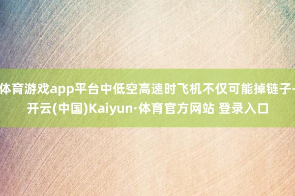 体育游戏app平台中低空高速时飞机不仅可能掉链子-开云(中国)Kaiyun·体育官方网站 登录入口