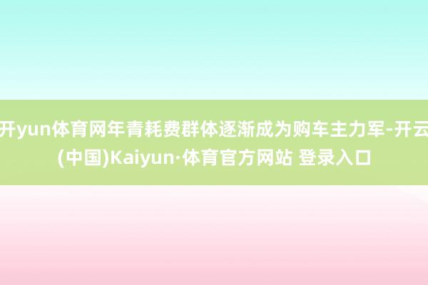 开yun体育网年青耗费群体逐渐成为购车主力军-开云(中国)Kaiyun·体育官方网站 登录入口